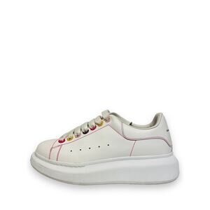 ALEXANDER MCQUEEN White Leather Grommet Multicolor Oversized Sneaker 36.5 US 6.5